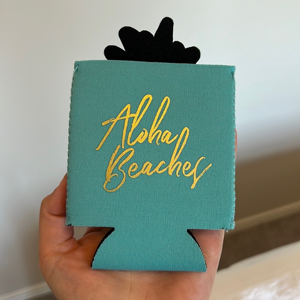 Aloha Beaches themed koozies - a dozen